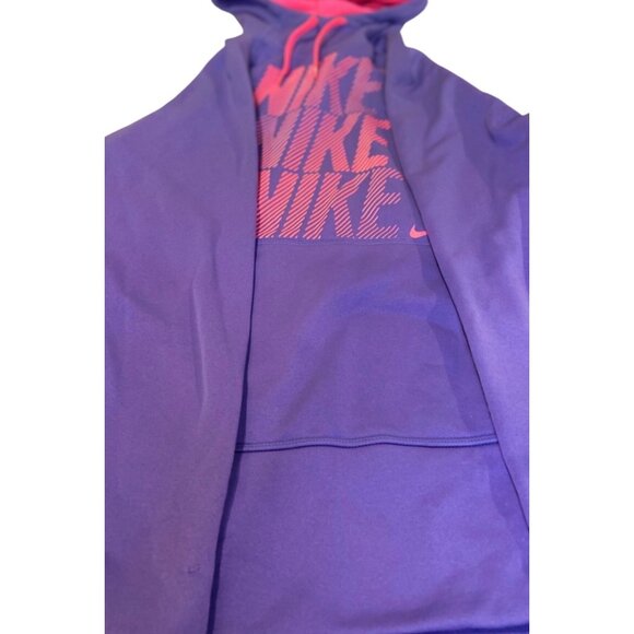NIKE Hoodie, Long Sleeve Pullover, ThermaFit, Kangaroo Pouch.Sz Med. Purple.READ - Picture 1 of 13